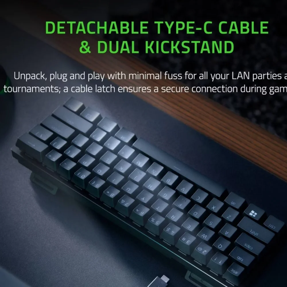 Razer Huntsman 60 Mini Keyboard - Black with RGB Lighting